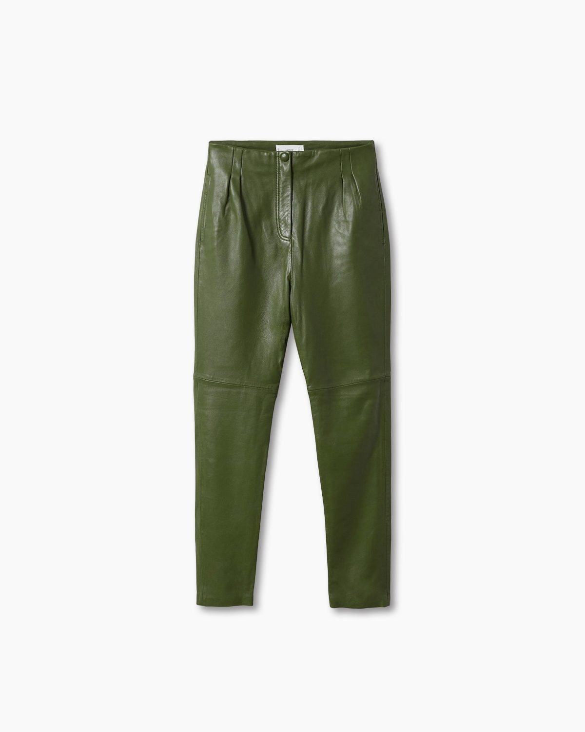 Leather crop trousers